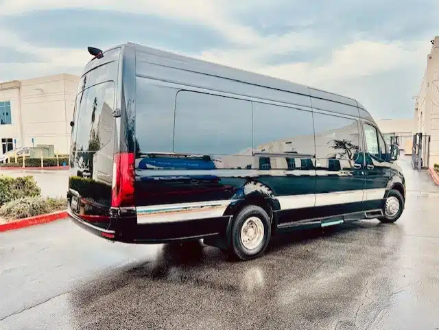 A funeral van in Houston.